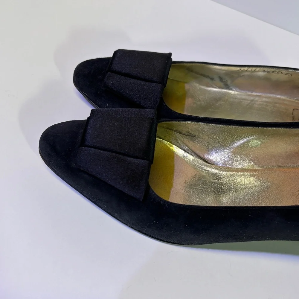 Vintage Magli Black Women's Shoes with Bow Detail